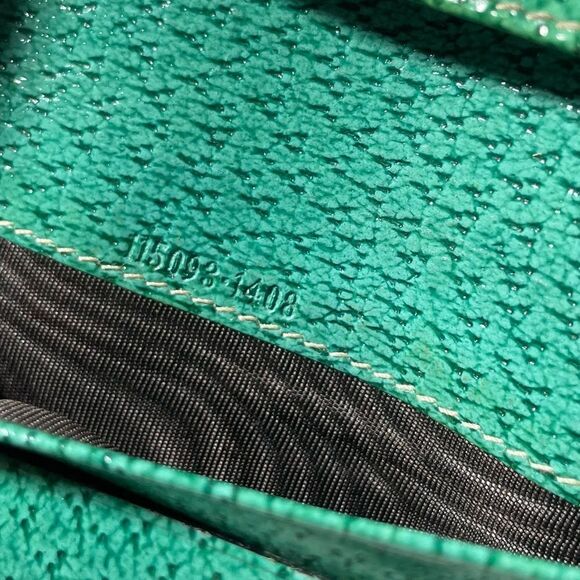 Gucci Tan and Green Continental Wallet - Picture 14 of 16